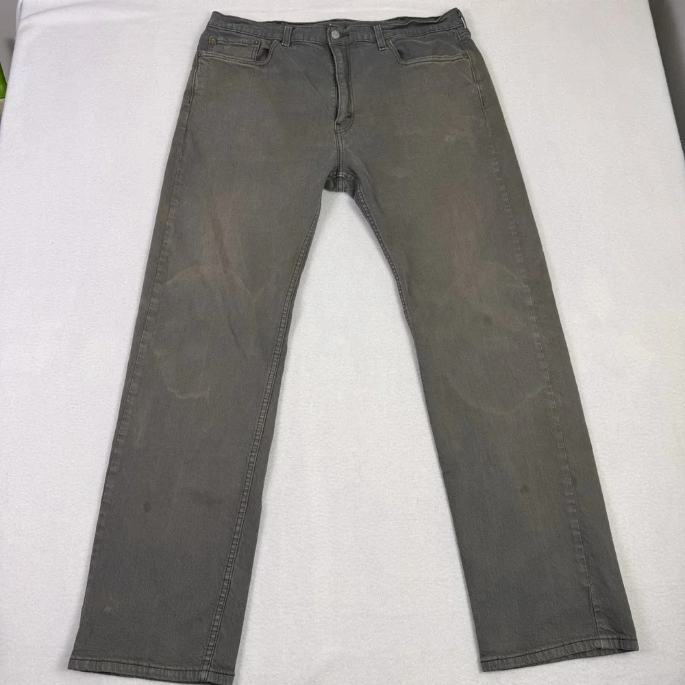 Levi's‎ Mens 505 Regular Fit Grey Denim Jeans 38x34 2290 Straight Leg Workwear